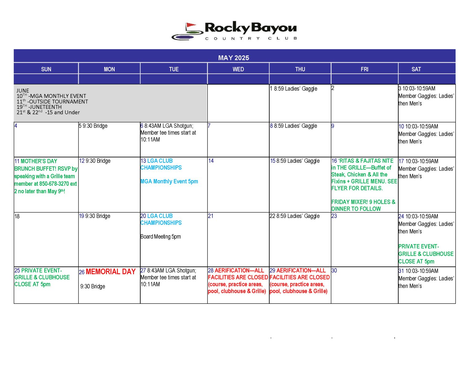 Home - Rocky Bayou Country Club